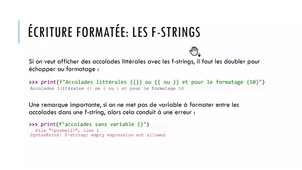 Compléments print() - Les f-strings