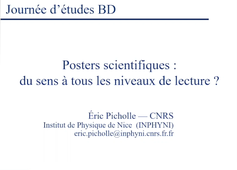 Posters scientifiques : Du sens à tous les niveaux de lecture !