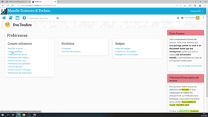 Modifier les préférences de mon profil dans Moodle - Tutothèque étudiants