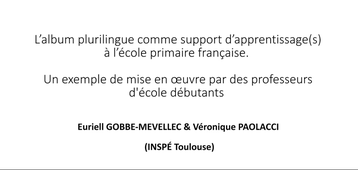 L’album plurilingue comme support d’apprentisage(s) à l’école primaire française