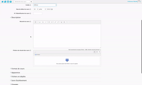 MOODLE - Créer un cours