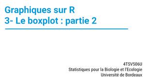 Graphiques sur R- 3. le boxplot - Partie 2