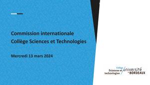 Commission internationale du 13 mars 2024 - Collège ST