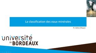 Classification des eaux minérales naturelles