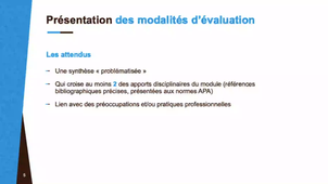 PFA - Module Transverse - Consignes et exemple d'évaluation