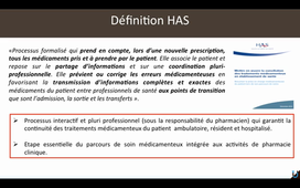 La conciliation médicamenteuse