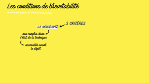 Les conditions de brevetabilité 