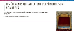 L'EXPÉRIENCE VISITEUR ET LE PARCOURS VISITEUR/SPECTATEUR