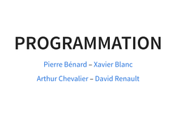 Introduction à la programmation - DIU/Bloc4