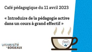 ☕ Café pédagogique - Introduire de la pédagogie active dans un cours à grand effectif