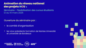 Ouverture du séminaire Flexibilisation des cursus étudiants