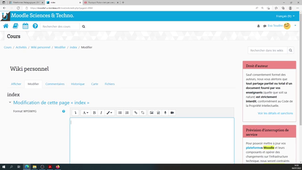 Créer une page dans l'activité Wiki de Moodle - Tutothèque étudiants