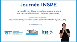 Projet DINCLUES - Jourée d'études INSPE 5 novembre 2025