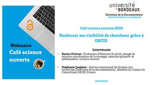 Café science ouverte  : Renforcer ma visibilité de chercheur grâce à ORCID