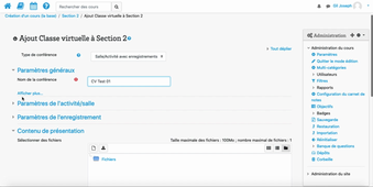 Tutoriel Classe Virtuelle Big Blue Button partie 1