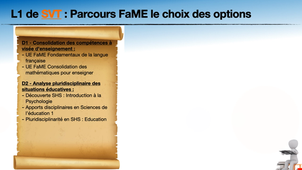 FaME - présentation L Sciences de la vie