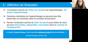 Construire son enseignement : intégrer l'évaluation dans le processus d'apprentissage