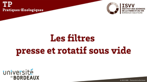 Filtres Presse et rotatif sous vide