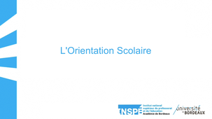 L'orientation scolaire