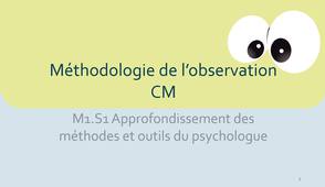 M1S1 Méthodologie de l'observation