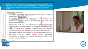 Enjeux éthiques et sociétaux de l'école inclusive partie 3 - Handicaps et besoins éducatifs particuliers: de la compensation à l'accessibilité -capsule 8