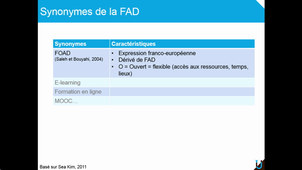Définition de la FAD et ses synonymes