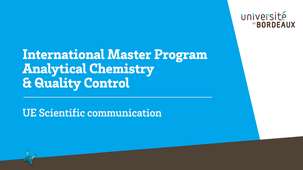 Presentation of UE 11 Scientific communication