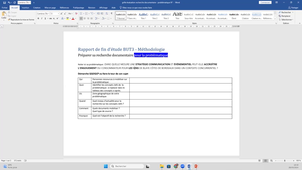 Méthodologie du rapport : séance N°2