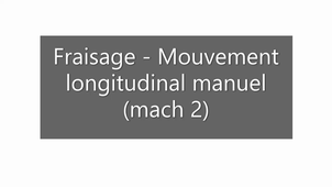 F-mouvement longitudinal manuel - DUFOUR