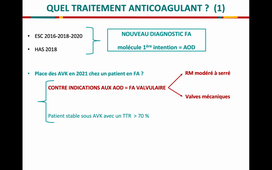 Fibrillation atriale - Anticoagulation - A Lafargue eDU Gériatrie 2021