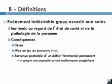 Gestion des événements indésirables associés aux soins – sécurité des patients. C. Dumartin