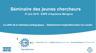 Les défis de la robotique pédagogique – Déploiement longitudinal dans Les Landes