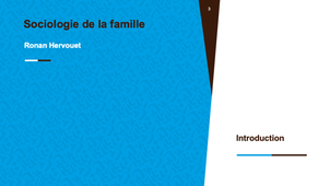 PFA - Sociologie de la famille - Introduction