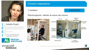 UE 2.2 - Physiologie du système respiratoire (2/3) : Fonction respiratoire du poumon (ventilation et échanges gazeux)