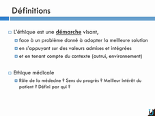 Principes de la réflexion éthique - C. Dumartin