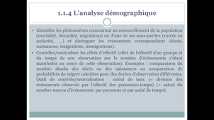 1.1.4 L'analyse démographique