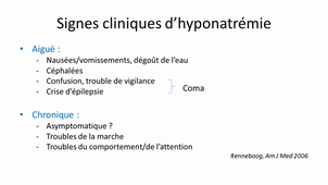 Hyponatrémie du sujet âgé