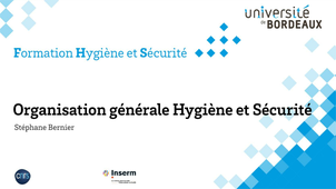 Organisation générale Hygiène et Sécurité