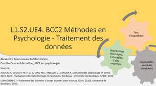 L1S2 BCC2 Méthodes en Psychologie - Traitement des données