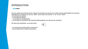 Procédure pénale: principes directeurs 0-3