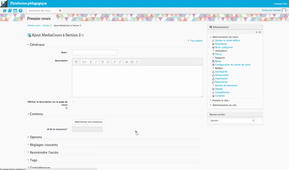 MOODLE - Deposer une ressource MediaCours