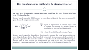 2.2.1 Les indices standardisés de mortalité - Objectif des méthodes de standardisation