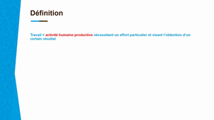 La définition du travail