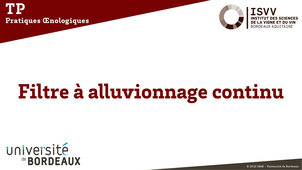 Filtre à alluvionnage continu